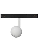 Foco LED bola blanco para carril magnético MAGNETO, 7W 3000K, 560Lm, 38º elegante y sofisticado Ø55mm