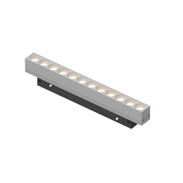 Módulo linear com pontos de LED COB de 12W, para trilho magnético MAGNETO, branco 3000K 960Lm, 50º 250mm de comprimento