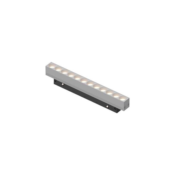 Módulo linear com pontos de LED COB de 12W, para trilho magnético MAGNETO, branco 3000K 960Lm, 50º 250mm de comprimento