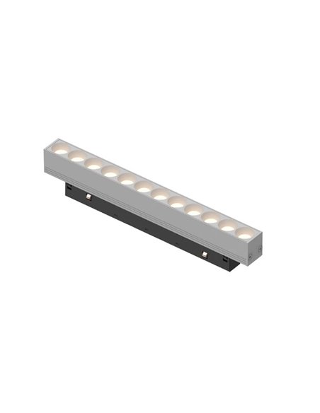 Module linéaire avec points LED COB 12W, pour rail magnétique MAGNETO, blanc 3000K 960Lm, 50º 250mm de long