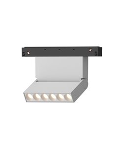 Foco lineal LED orientable blanco 10W MAGNETO, con puntos de led, 3000K 800Lm, 38º
