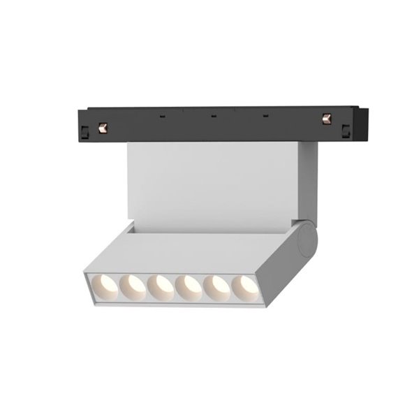 Foco lineal LED orientable blanco 10W MAGNETO, con puntos de led, 3000K 800Lm, 38º