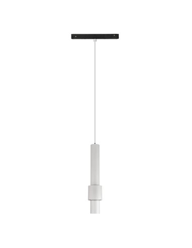 Luminária pendente LED decorativa, corpo duplo, branca, 7W, MAGNETO, para calha magnética, 3000K, 560Lm, 38º