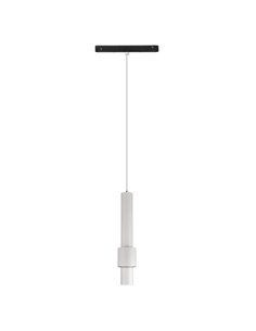 Foco colgante LED decorativo doble cuerpo blanco 7W MAGNETO para carril magnético, 3000K 560Lm, 38º 2