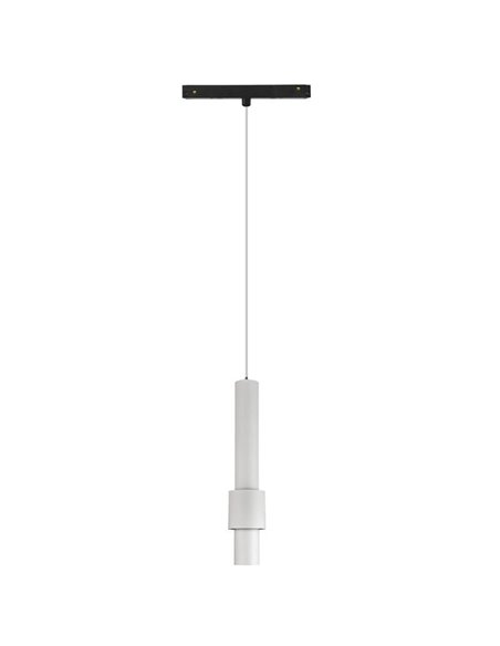 Foco colgante LED decorativo doble cuerpo blanco 7W MAGNETO para carril magnético, 3000K 560Lm, 38º