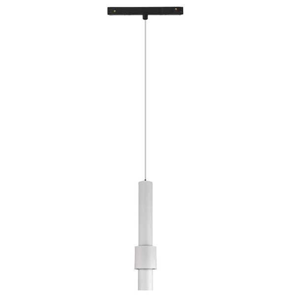 Luminária pendente LED decorativa, corpo duplo, branca, 7W, MAGNETO, para calha magnética, 3000K, 560Lm, 38º