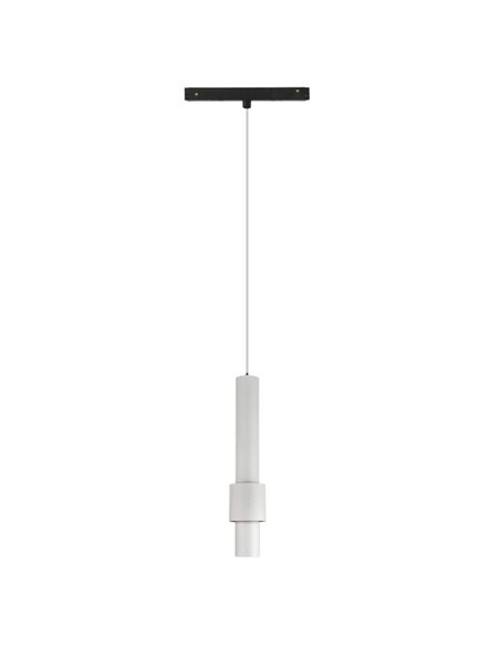 Luminária pendente LED decorativa, corpo duplo, branca, 7W, MAGNETO, para calha magnética, 3000K, 560Lm, 38º