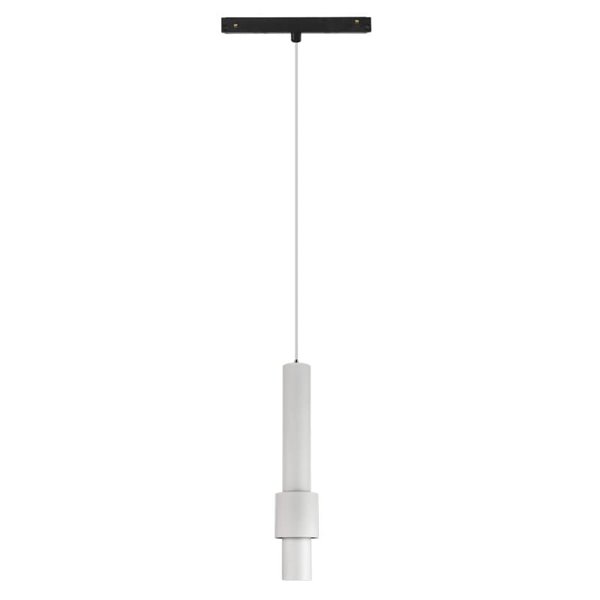 Foco colgante LED decorativo doble cuerpo blanco 7W MAGNETO para carril magnético, 3000K 560Lm, 38º
