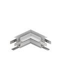 Conector unión en L 90º blanco para carril MAGNETO de superficie, conexión interna/externa