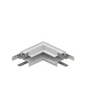 Connecteur blanc en L à 90° pour rail MAGNETO en saillie, connexion interne/externe