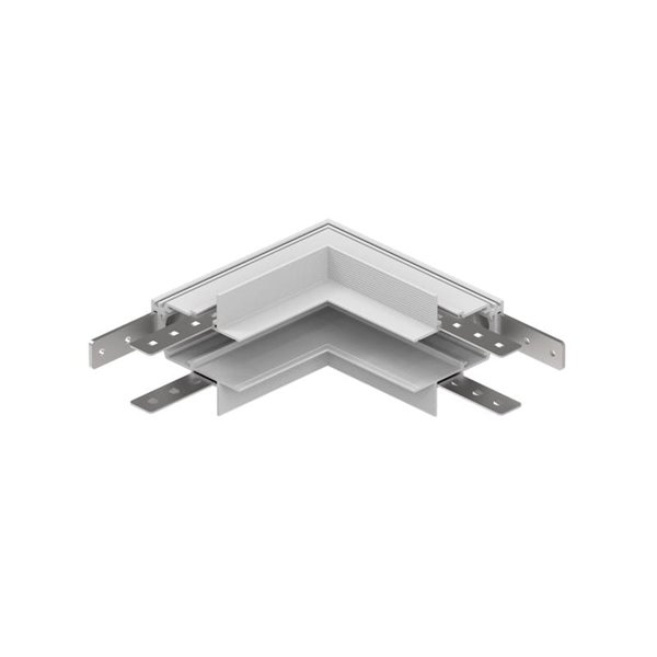 Connecteur blanc en L à 90° pour rail MAGNETO en saillie, connexion interne/externe