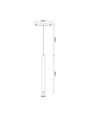Foco colgante LED minimalista blanco 5W MAGNETO para carril magnético, 3000K 400Lm, 38º