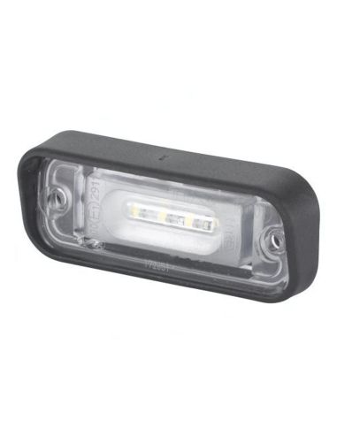 Éclairage de plaque d'immatriculation LED 12 V HELLA 2KA 010 278-411 avec connecteur plat John Deere E1 00