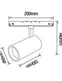 Foco LED magnético blanco MAGNETO 20W, 3000K 1600Lm, 38º
