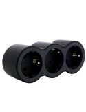 Adaptador Triple Negro 2x2P+T LEGRAND Entrada Frontal 16A 3680W Legrand 694519