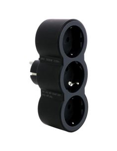 Adaptador Triple Negro 2x2P+T LEGRAND Entrada Frontal 16A 3680W Legrand