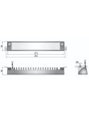 Medidas Lámpara LED barra de Maniobra CRP1 12V/24V 2200Lm IP67/IP69K Homologada R148