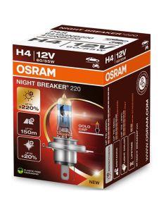 Bombilla H4 muy potente Night Breaker 220 + 220% 64193NB200 Caja Cartón