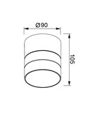 Foco orientable corten de 0 a 90º  SALER corten, exterior IP65 1LxGX56