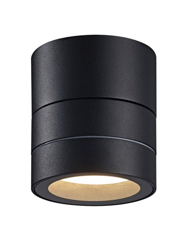 Foco orientable de pared o teco exterior SALER negro, IP65 1LxGX55