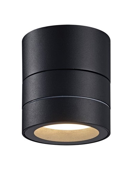 Foco orientable de pared o teco exterior SALER negro, IP65 1LxGX55