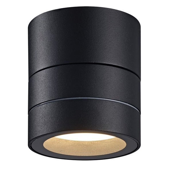 Foco orientable de pared o teco exterior SALER negro, IP65 1LxGX55