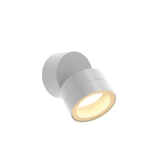 SALER Weißer, verstellbarer Außenstrahler, IP65, 1L x G x 54 mm, für Decke oder Wand, 0-90º