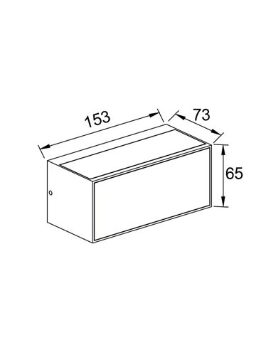Aplique LED retangular para exterior com luz ascendente e descendente CANCÚN, IP65 10,5 W 3000 K cinza escuro