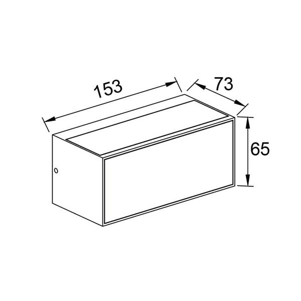 Aplique LED de exterior rectangular con luz arriba y abajo CANCÚN, IP65 10,5W 3000K gris oscuro
