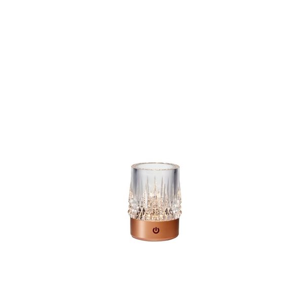 Lámpara LED portátil para exterior LAX, 1W 3000K, base oro rosa, recargable