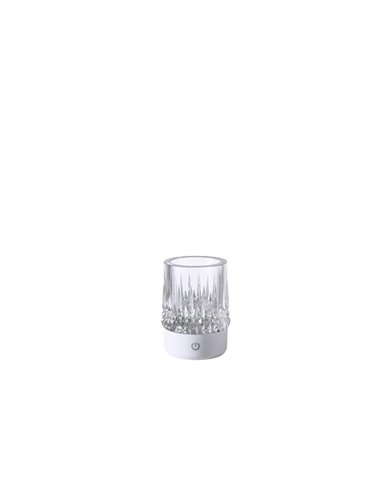 Luz LED ambiente exterior para mesa LAX, 1W 3000K, blanco mate con bateria usb