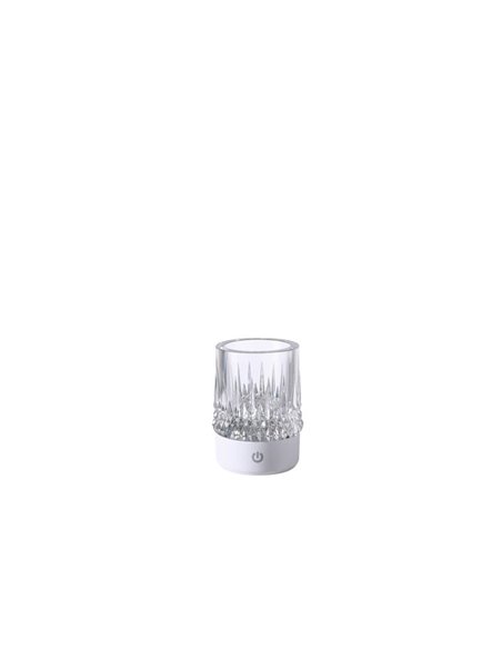 Luz LED ambiente exterior para mesa LAX, 1W 3000K, blanco mate con bateria usb
