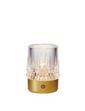 Lámpara de sobremesa tipo vaso con luz LED LAX, 1W 3000K, oro, recargable, exterior
