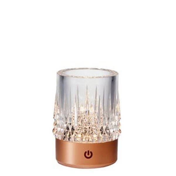 Lámpara LED portátil para exterior LAX, 1W 3000K, base oro rosa, recargable
