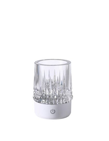 Luz LED ambiente exterior para mesa LAX, 1W 3000K, blanco mate con bateria usb