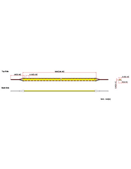 Rollo de TIRA LED para exterior de 5 m TIRAS LED STRIPS, 24V COB 12w/m IP65 3000K/4000K