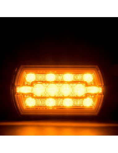 Farol de LED com apoio lateral com Luz de Posição Neon e Luz Piscante A 1 CleoFront 12V 24V