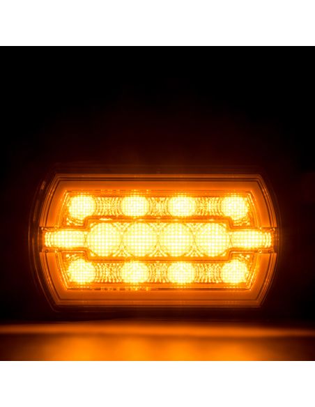 Farol de LED com apoio lateral com Luz de Posição Neon e Luz Piscante A 1 CleoFront 12V 24V