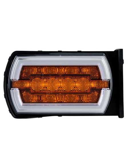 Faro Delantero LED con montaje e intermitente lateral y con Luz de Posición Neon e Intermitente A 1 CleoFront 12V 24V