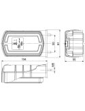Medidas Faro Delantero LED con montaje e intermitente lateral y con Luz de Posición Neon e Intermitente A 1 CleoFront 12V 24V
