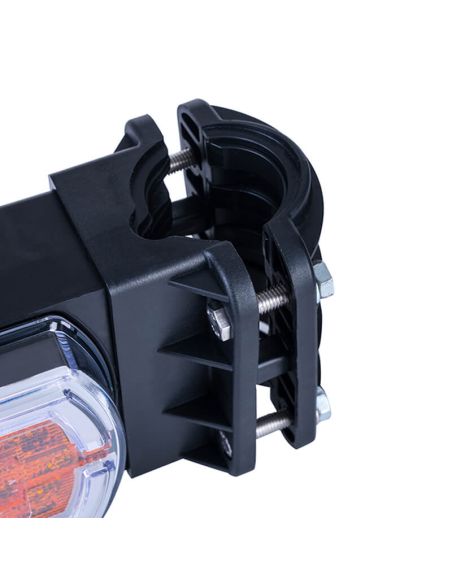 Soporte Faro Delantero LED CLEOfront LZD 2789/R2 12/24V con Luz NEON e Intermitente | Montaje en Tubo Ø20–30 mm A 1 R10