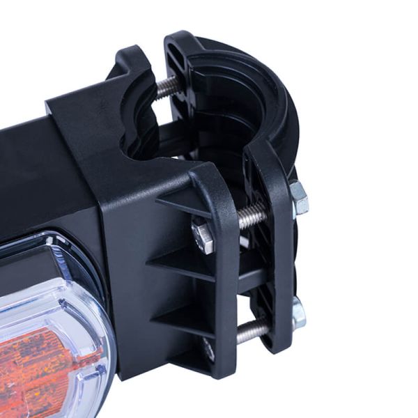 Support de phare LED CLEOfront LZD 2789/R2 12/24 V avec néon et clignotant | Montage sur tube A 1 R10 Ø 20–30 mm