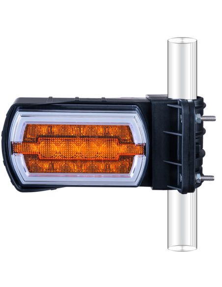 Faro Delantero LED CLEOfront LZD 2789/R1 12/24V con Luz NEON e Intermitente Lateral para Montaje en Tubo A 1 R10