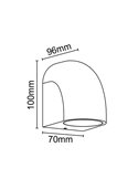 Aplique de exterior semicircular multiposición blanco BALDY, GU10 IP65
