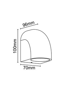 Aplique de exterior semicircular multiposición blanco BALDY, GU10 IP65 2