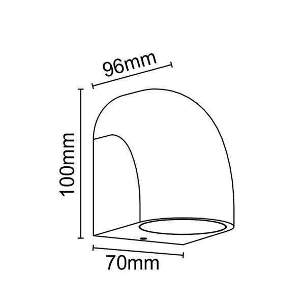 Applique murale d'extérieur semi-circulaire multi-positions blanche Baldy, GU10 IP65