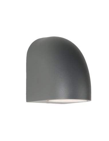 Luminária de parede externa multiposições tipo capacete BALDY cinza escuro, GU10 IP65