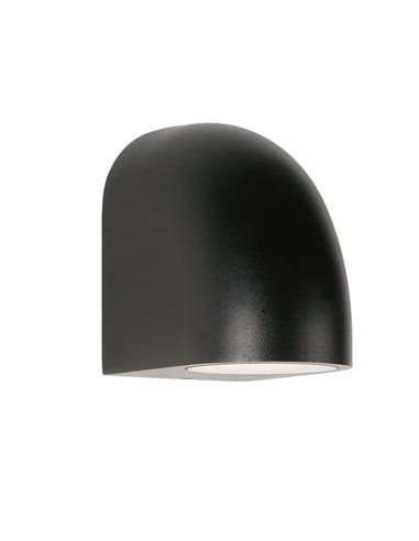 Aplique exterior curvo luz arriba o abajo negro BALDY, GU10 IP66
