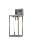 Aplique de exterior gris oscuro ALPS estilo farol E27 con cristal IP65