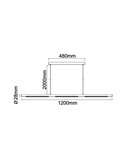 Lámpara LED colgante lineal 28W MECA blanca, 1200mm de largo, 2100/2250Lm 3000K/4000K